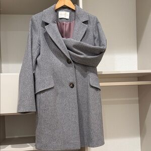 Gray Wool Italian Women's Coat Size 8